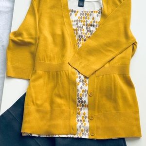 Cream, Gold and Gray ANN TAYLOR Tank. - M